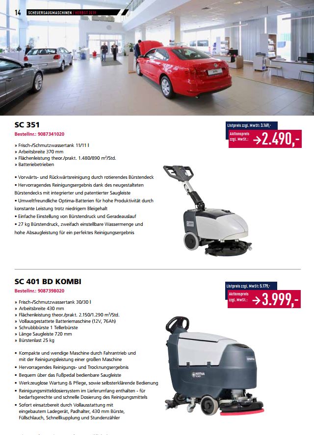 kleine Scheuersaugmaschinen