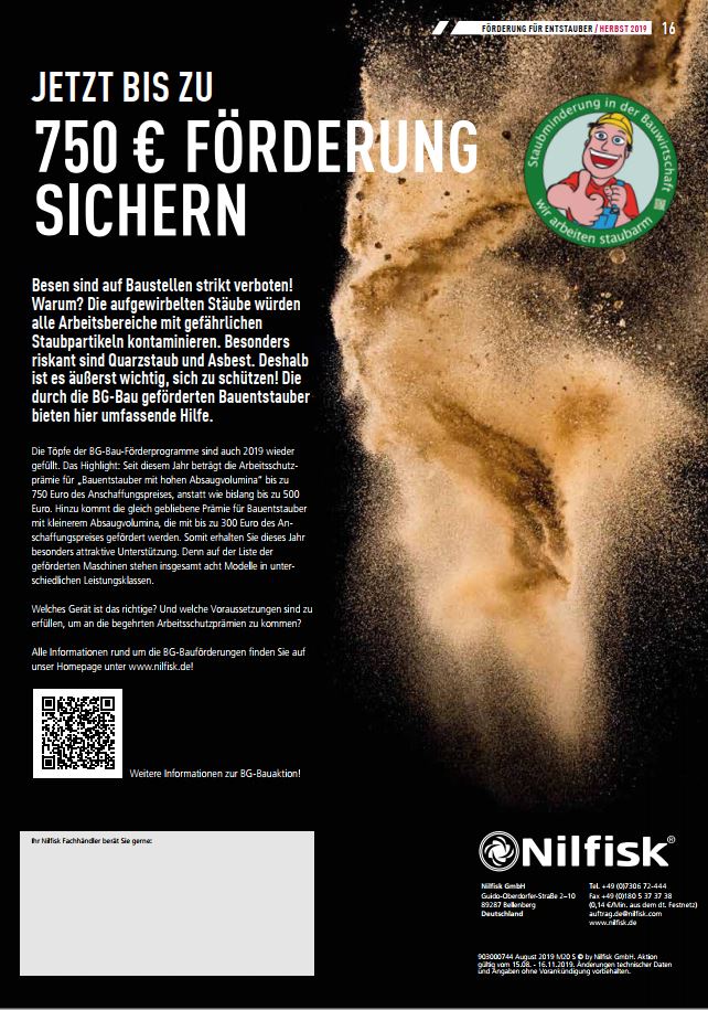 Jetzt bis zu 750 Euro BG-Bau Förderung sichern.